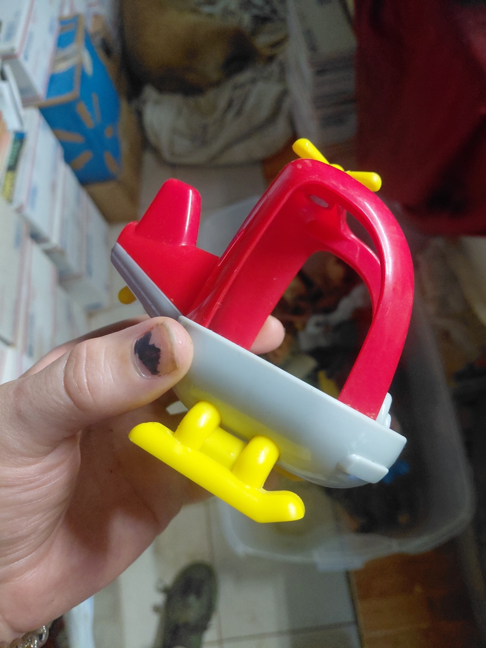 vintage 1987 plastic toy helicopter from the Buddy L "My First Buddy's" line.